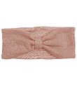 Racing Kids Headband - Wool/Cotton - Dusty Rose w. Bow