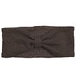 Racing Kids Headband - Wool/cotton - Chocolate Brown w. Bow