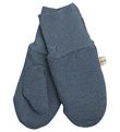 Racing Kids Mittens - Wool/Cotton - Dusty Blue