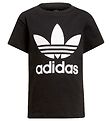 adidas Originals Stuttermabolur - Trefoil - Svart/Hvítur
