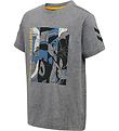 Hummel T-shirt - hmlSpace Jam Sixty - Grey Melange w. Print