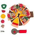 Papoose Play Food - 38 Parts - Felt - Pizza w. Pizza cutter