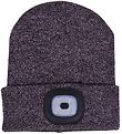 Mikk-Line Beanie w. Headlamp - Knitted - 2-layer - Adobe Rose