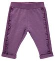 Minymo Sweatpants - Grape Jam m. Volanger