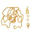 Me&My BOX Necklace w. Letter - B - Gold plated