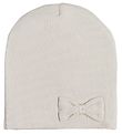 Racing Kids Beanie - 2-layer - Beige w. Bow