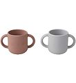 Liewood Becher - 2er-Pack - Gene - Silikon - Dumbo Grey