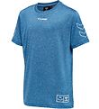 Hummel Stuttermabolur - hmlMISTRAL - Vallarta Blue