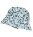 Melton bucket hat - UV50+ - Dusty Light Blue m. Flygplan