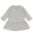 Minymo Kleid l/ä - Grau m. Streifen