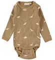 That's Mine Romper l/s - Rib - Poulette - Dinosaur Kelp