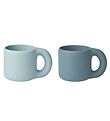 Liewood Tasses - 2 Pack - Silicone -Kylie - Sea Blue/Whale Blue