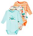Name It Bodysuits l/s - NbnOcean - 3-Pack - Whitecap Gray