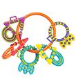 Playgro Rattle w. Bid Ring - Teether Links