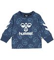 Hummel Bluse - hmlCollin - Ensign Blue m. Weiß