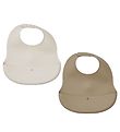 Liewood Bib - Ember - 2-Pack - Silicone - Sandy/Oat Mix