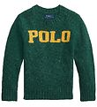 Polo Ralph Lauren Blússa - Ull/Viscose - Forest Green M. Gult