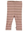 Smallstuff Leggings - Striped - Powder/Rose Brown