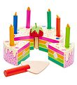 Tender Leaf Wooden Toy - Birthday Cake With Light - Rainbow