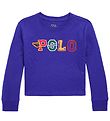 Polo Ralph Lauren Blouse - Cropped - Blue w. Text