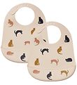 Liewood Bib - Tilda - 2-Pack - Meow/Apple Blossom Mix