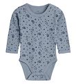 Hust and Claire Bodysuit l/s - Bo - Wool - Blue Wind