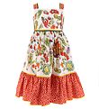 Dolce & Gabbana Dress w. Bloomers - Capri - White/Red w. Vegetab