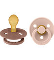 BIBS Colour Pacifiers - 2-Pack - Size 2 - Symmetrical - Blush/Wo