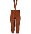 Condor Leggings m. Bretellen - Wol/Acryl - Terracotta