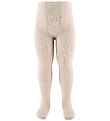 Condor Strømpebukser - Viskose - Rib - Beige m. Glitter