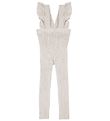 Condor Leggings w. Suspenders - Rib - Beige