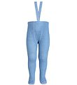 Condor Tights w. Suspenders - Wool - Azure blue