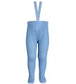 Condor Tights w. Suspenders - Wool - Azure blue