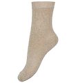 Condor Socken - Viskose - Beige m. Glitzer
