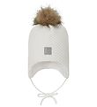 Reima Beanie w. Fleece - Wool/Polyester - Marmeli - White w. Fau