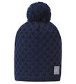 Reima Beanie w. Fleece - Wool/Polyester - Nyksund - Navy w. Pom-