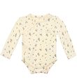 Petit Town Sofie Schnoor Wrap Bodysuit l/s - Antique White w. Fl