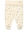 Petit Town Sofie Schnoor Trousers w. Feet - Antique White w. Flo