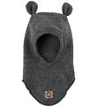 Mikk-Line Balaclava - Wool - Anthracite Melange w. Ears