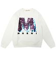 Marni Sweat-shirt - Blanc av. Paillettes