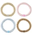 Bandeaux à Cheveux Elastiques Kknekki - 4 Pack - Bleu/Rose Clair