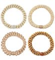 Bandeaux à Cheveux Elastiques Kknekki - 4 Pack - Beige/Marron Br