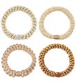 Kknekki lastiques - 4 Pack - Beige/Marron Brillant Mix