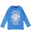 Versace Bluse - Medusa - Blau/Wei