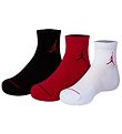 Jordan Socks - 3-Pack - Jumpman Cushioned Ankle - Red/White/Blac