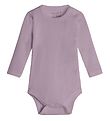 Hust and Claire Romper l/s - Berry - Rib - Wol - Dusty Rose