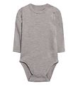 Hust and Claire Bodysuit l/s - Buller - Bamboo - Grey Melange