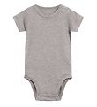 Hust and Claire Bodysuit s/s - Bow - Bamboo - Grey Melange