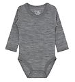 Hust and Claire Bodysuit l/s - Bo - Wool - Grey Melange
