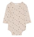 Monsieur Mini Bodysuit /s - Off White w. Chocolate